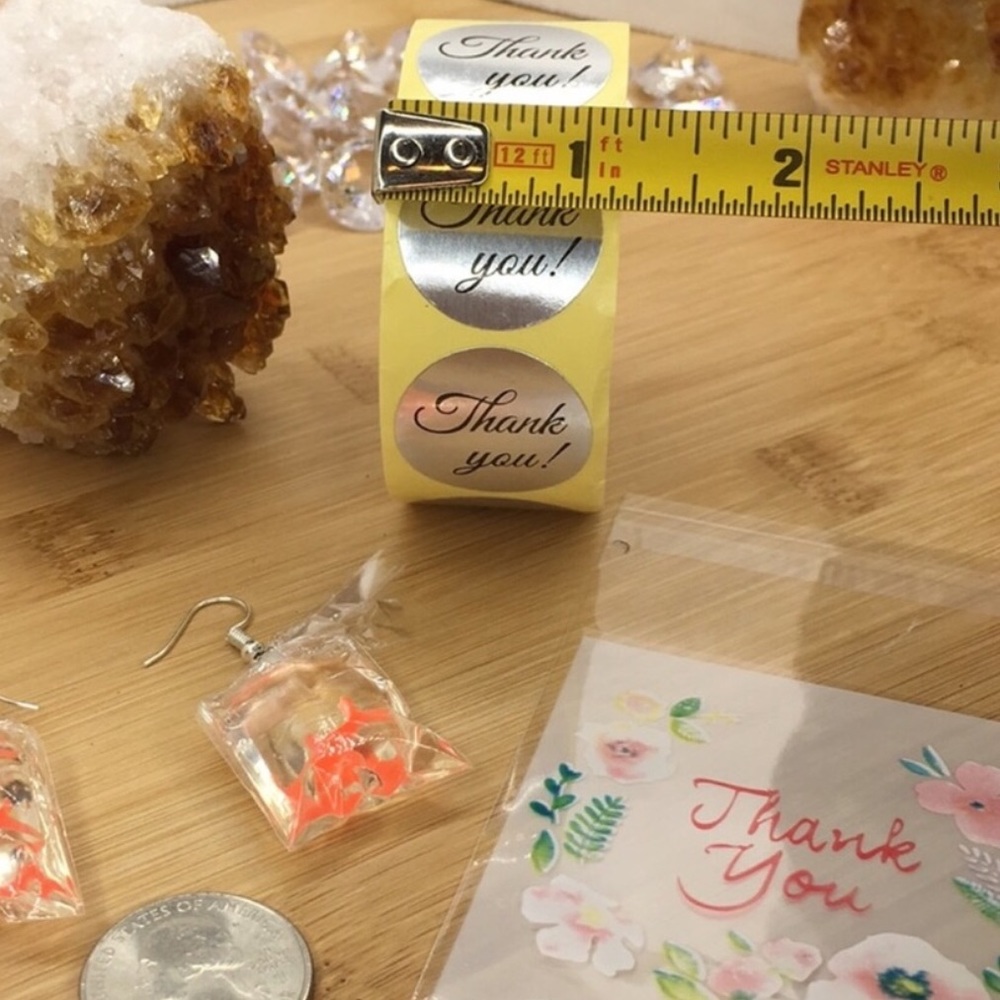 500 Silver Foil Thank You Stickers PRICE IS FIRM - Picture 4 of 6